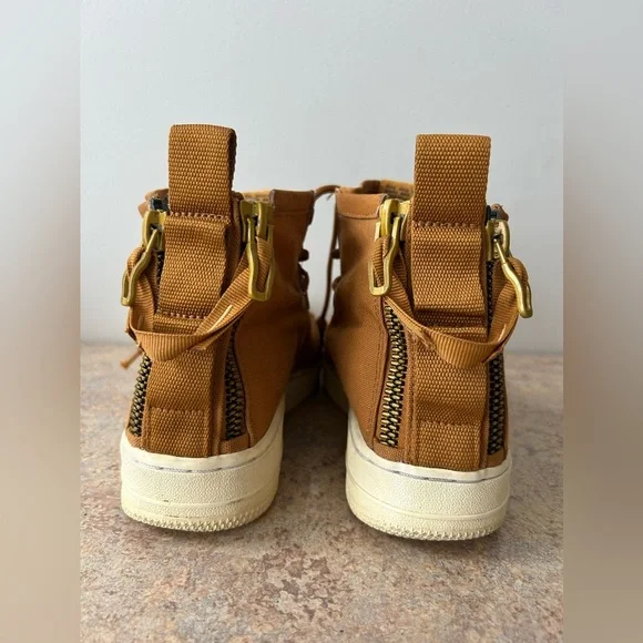 Nike Air SF AF1  Brown canvas high top sneakers size 5Y - Picture 6 of 12